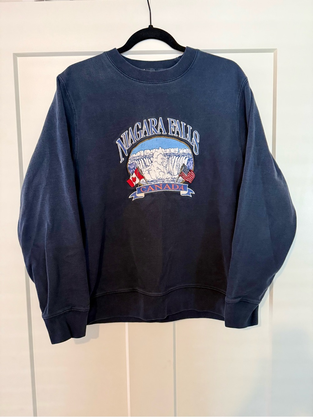 J.Galt Brandy Melville Niagara Falls Canada Navy Crewneck Sweatshirt